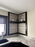Plywood wall panels with etching